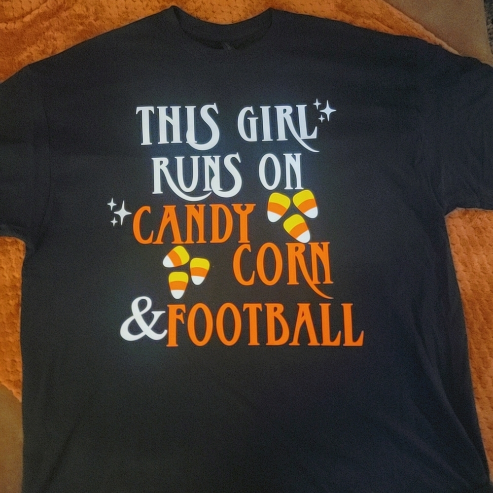 *CUSTOM TEE DESIGN* Candy Corn & Football Design